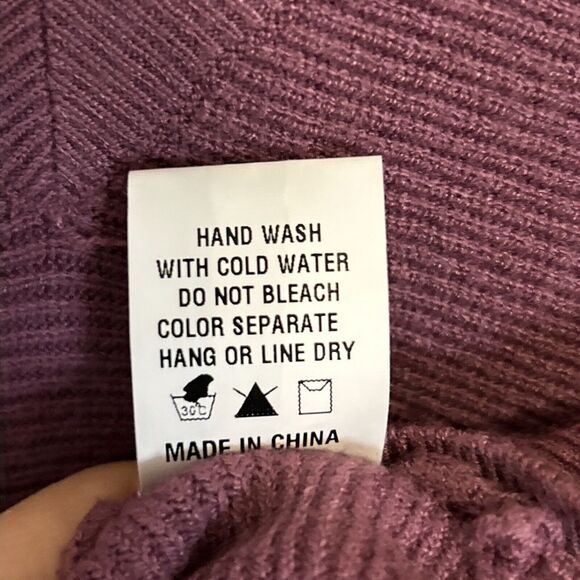 Dreamers by Debut Women's Large Purple Cropped Ribbed Sweater Comfy Colorful - Picture 5 of 7